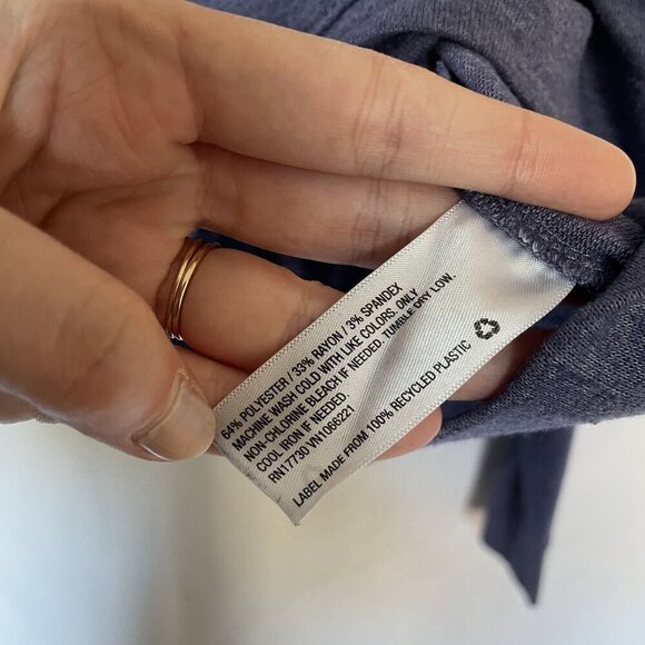 Mossimo Supply Co. indigo lightweight hooded sweater hoodie women's size M - Picture 6 of 8